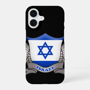Coque iPhone 16 Emblème du drapeau israélien
