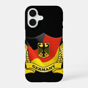 Coque iPhone 16 Emblème du pavillon de l'Allemagne