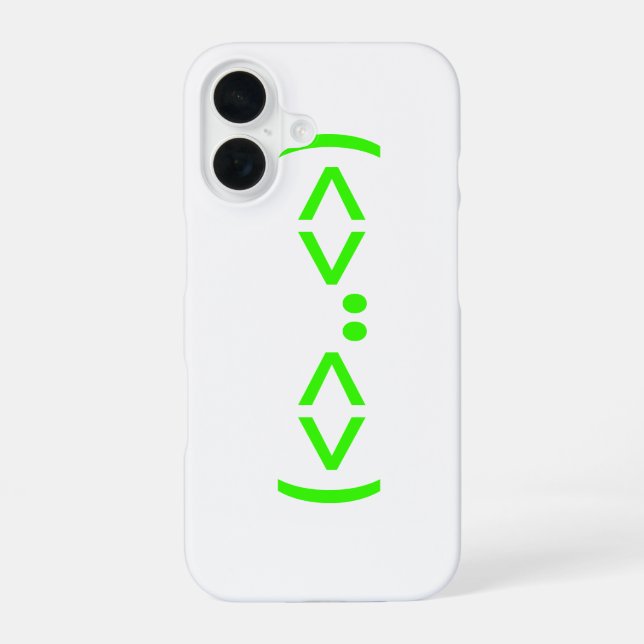 Coque iPhone 16 Émoticône japonais ALIEN (Verso)