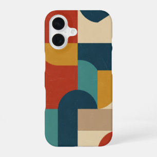 Coque iPhone 16 Empilement de blocs géométriques vintage