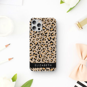 Coque iPhone 16 Empreinte de léopard, Spots, Leopard Brown, Votre