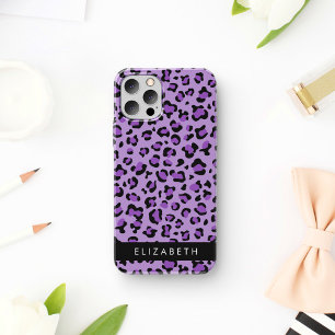 Coque iPhone 16 Empreinte de léopard, Spots, Leopard Violet, Votre