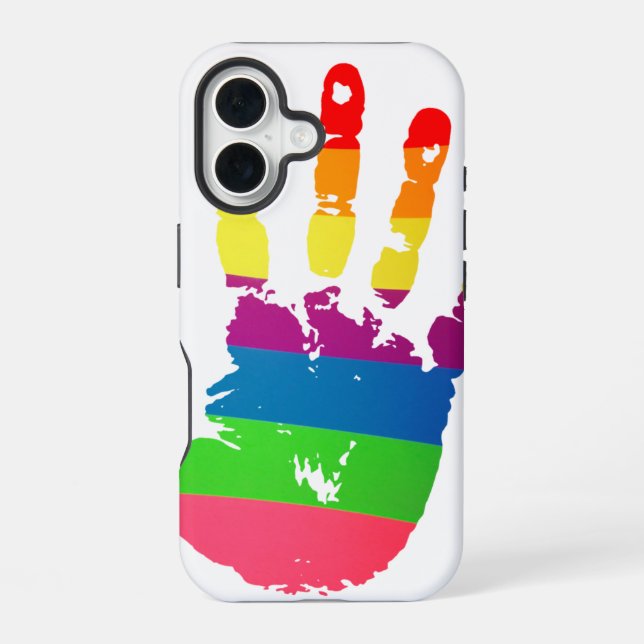 Coque iPhone 16 Empreinte Rainbow (Verso)