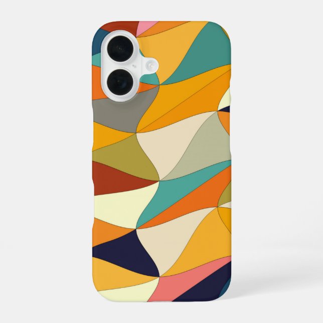 Coque iPhone 16 enchevêtrement coloré (Verso)