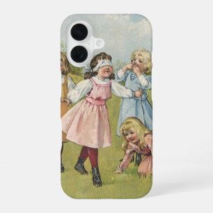 Coque iPhone 16 Enfants victoriens vintage jouent à Colin-Maillard