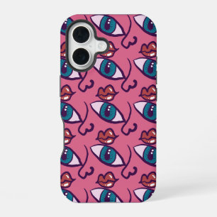 Coque iPhone 16 Environ Visage - Yeux Nez Bouche Lèvres Visage