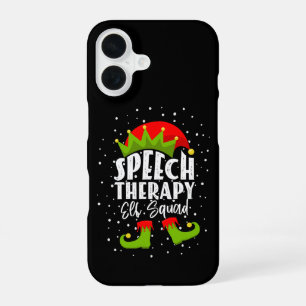 Coque iPhone 16 Équipe de lutin d'orthophonie Noël orthophoniste