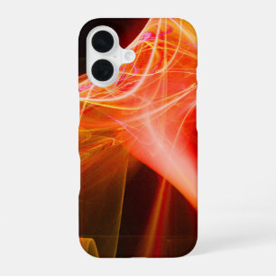 COQUE iPhone 16 ÉQUIPES FRACTALES EN ORANGE JAUNE ROUGE