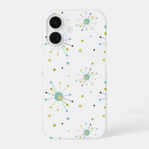 Coque iPhone 16 Ère atomique des années 50 Starburst Moderne du mi