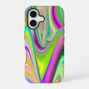 Coque iPhone 16 Esprit de brise estivale, Abstrait Rainbowart 3D