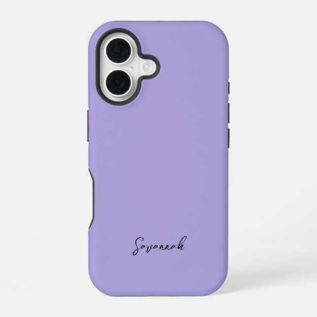 Coque iPhone 16 Esthétique Lavande Violette Lilas (Verso)