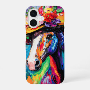 Coque iPhone 16 Étalon fleuri en fleurs