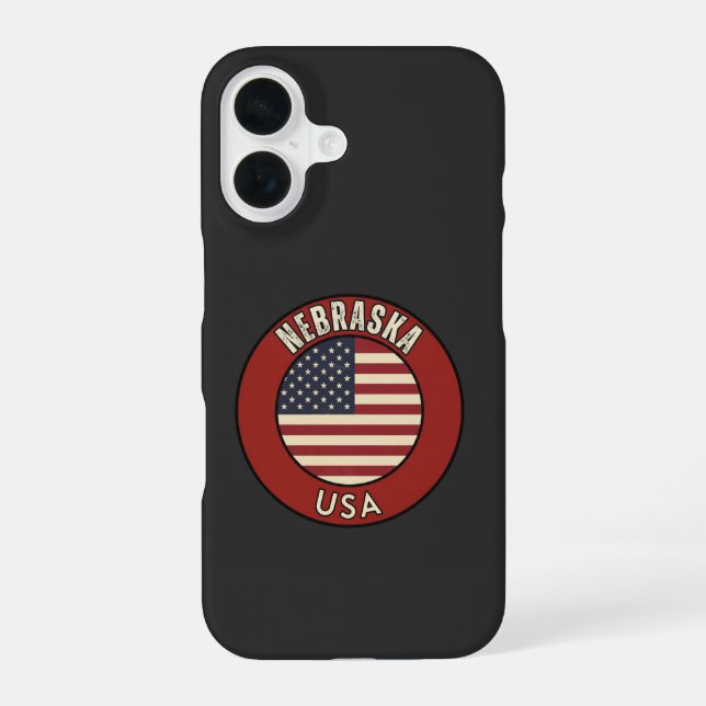 Coque iPhone 16 État de Nebraska Cornhusker Gif  (Verso)