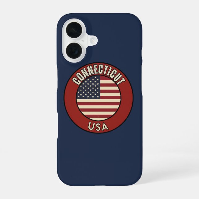 Coque iPhone 16 État du Connecticut (Verso)