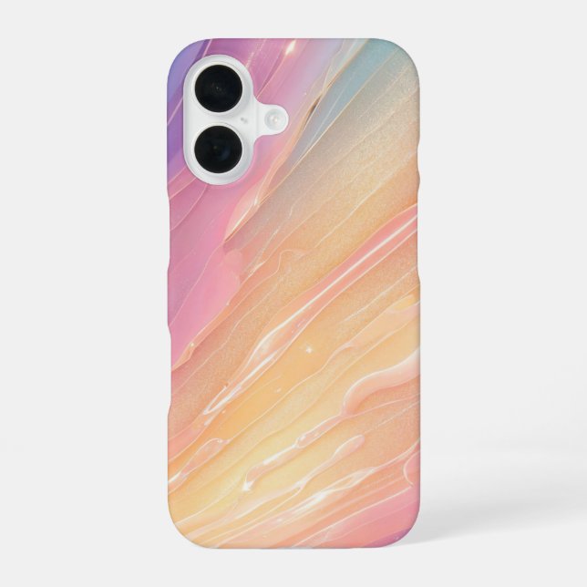 Coque iPhone 16  Ethereal Radiance Pastel Aurora Phone Case (Verso)