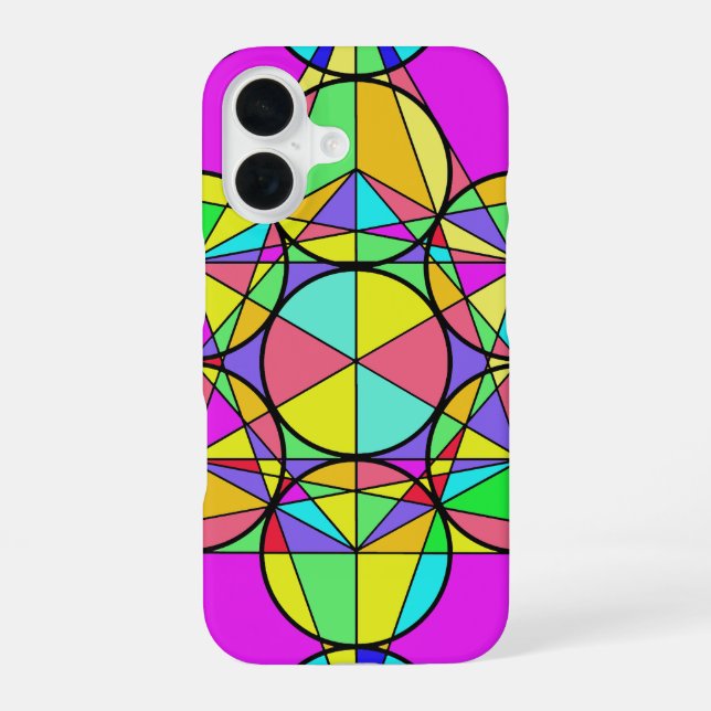 Coque iPhone 16 Étoile kaléidoscope (Verso)