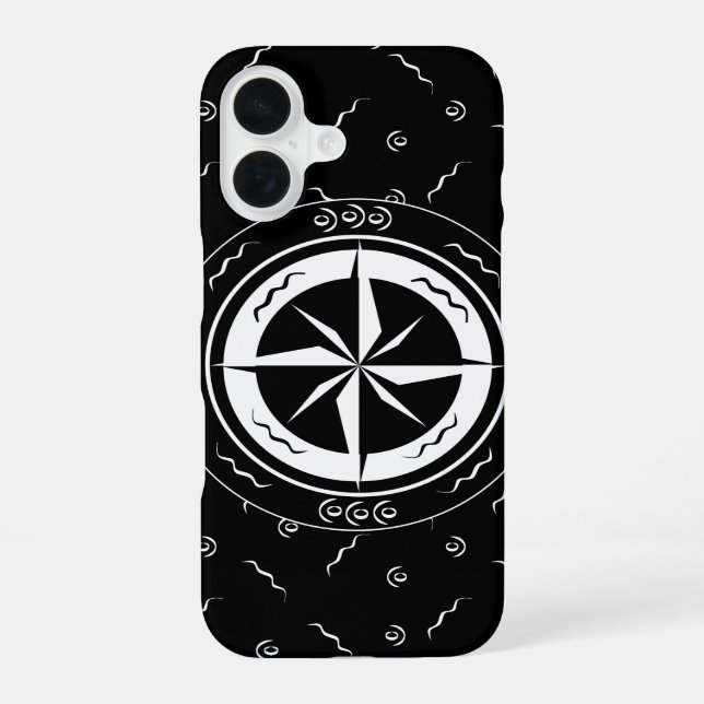 Coque iPhone 16 Étoile orientale de minuit (Verso)