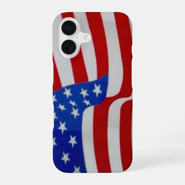 Coque iPhone 16 étoiles bandes (Verso)