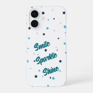 Coque iPhone 16 Étoiles esthétiques simples – Sourire Étincelle Br