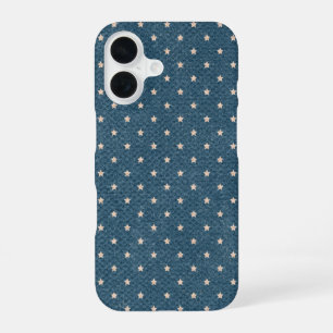 Coque iPhone 16 Étoiles Éteintes Sur Fond Bleu