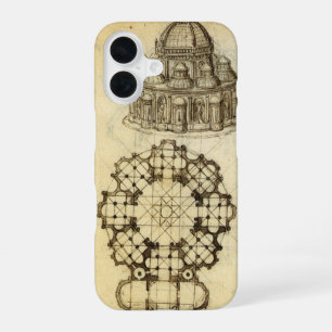Coque iPhone 16 Étude de cathédrale architecturale de Léonard de V