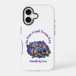 Coque iPhone 16 Étui brillant pour iPhone 12 Mini Mère Fils Skate