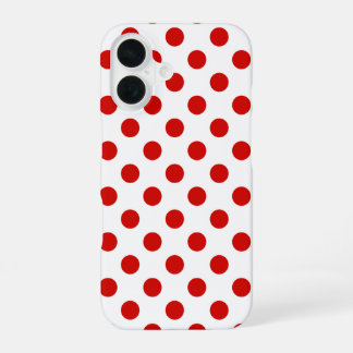 Coque iPhone 16 Étui Case-Mate pour iPhone à pois rouges et blancs
