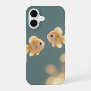 Coque iPhone 16 Étui de Gardien de Poisson Doré