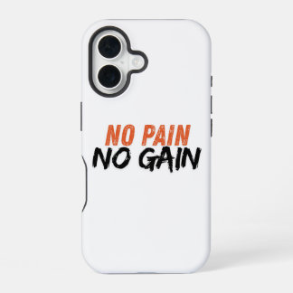 Coque iPhone 16 Étui de motivation pour iPhone (Pas de douleur, pa