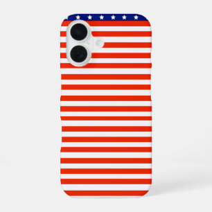 Coque iPhone 16 Étui de smartphone avec drapeau des États-Unis