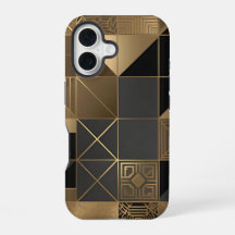 Étui de téléphone à carreaux géométriques Art Déco