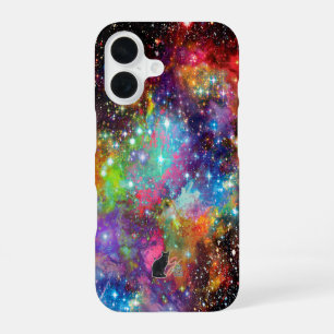 Coque iPhone 16 Étui de téléphone à champ d'étoiles incandescentes