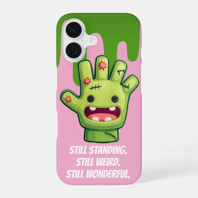 Coque iPhone 16 Étui de téléphone à main de zombie  (Verso)