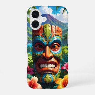 Coque iPhone 16 Étui de téléphone à masque Tiki