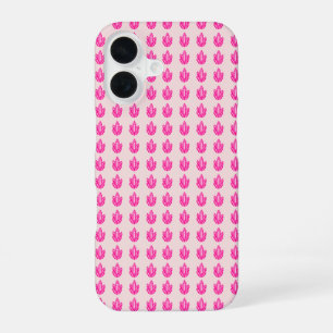 Coque iPhone 16 Étui de téléphone à motif floral rose