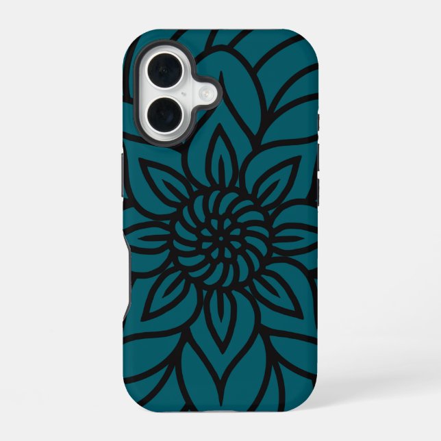 Coque iPhone 16 Étui de téléphone à motif mandala (Verso)