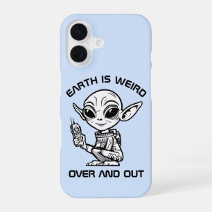Coque iPhone 16 Étui de téléphone Alien noir et blanc