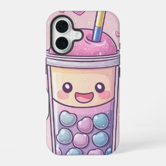 Coque iPhone 16 Étui de téléphone Amour de Bubble Tea Sucré