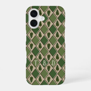 Coque iPhone 16 Étui de téléphone Arbre à pin et Arlequin