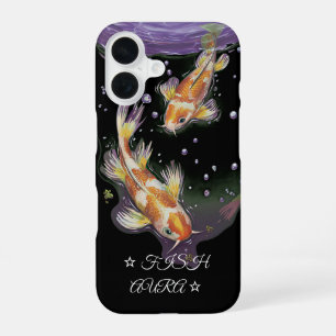 Coque iPhone 16 Étui de téléphone Art Élégant de Carpe Koï Aura Ja