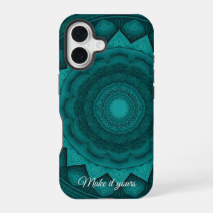 Coque iPhone 16 Étui de téléphone avec art mandala complexe – Ajou
