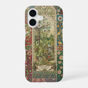 Coque iPhone 16 Étui de téléphone avec illustration botanique vint