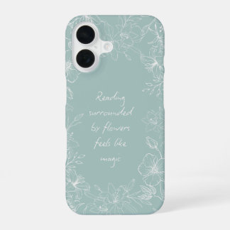 Coque iPhone 16 Étui de téléphone botanique élégant pour les amate