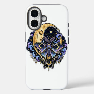 Coque iPhone 16 Étui de téléphone Cadeau de Lune Magnifique Papill