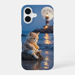 Coque iPhone 16 Étui de téléphone chat Kawaii Cozy