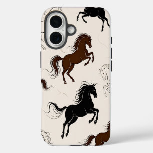 Coque iPhone 16 Étui de téléphone Cheval Sauvage Majestueux - Vint