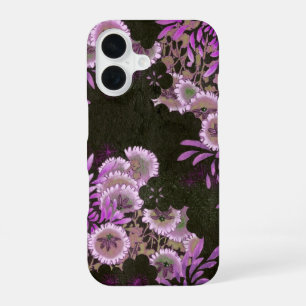 Coque iPhone 16 Étui de téléphone Chrysanthème japonais Violet W