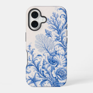 Coque iPhone 16 Étui de téléphone coquillage de style chinoiserie