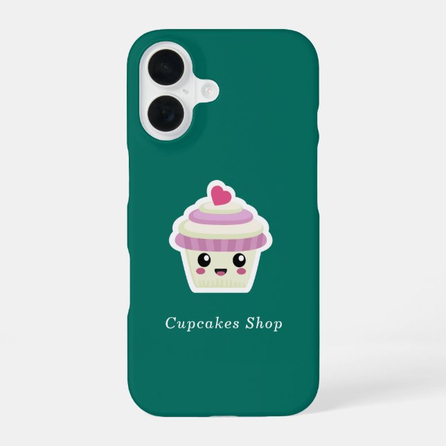 Coque iPhone 16 Étui de téléphone Cupcake Kawaii (Verso)