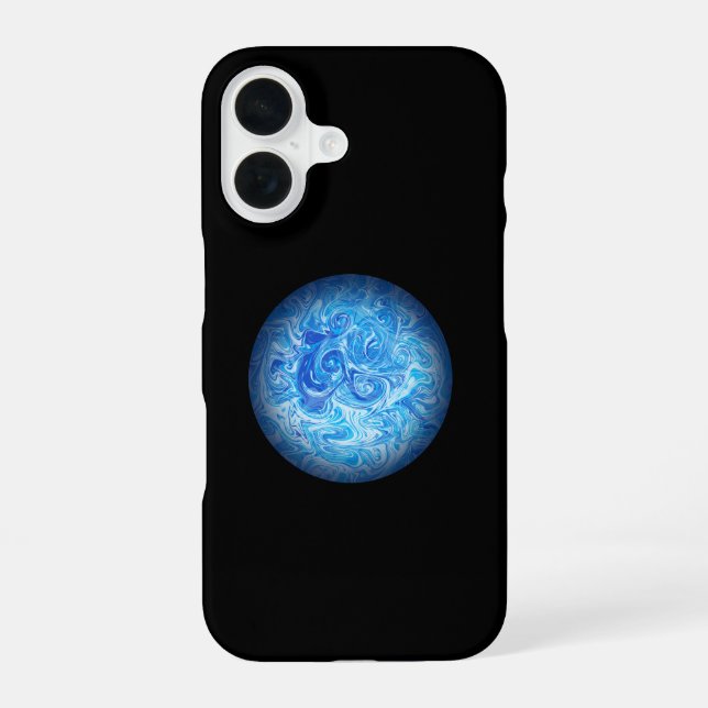 Coque iPhone 16 Étui de téléphone en art fluide Calm Tide (Verso)